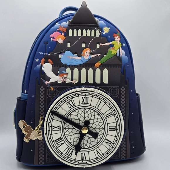 Loungefly Disney Peter Pan Glow Clock Backpack - Picture 5 of 13